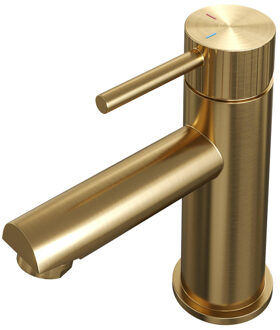 Brauer Stripe Lage Opbouw Wastafelmengkraan - model A - goud geborsteld PVD 5-GG-001-HD7