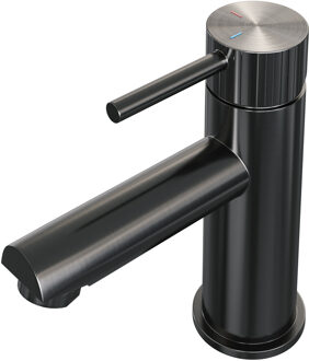Brauer Stripe lage opbouw wastafelmengkraan model A gunmetal geborsteld PVD