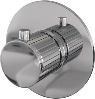 Brauer Stripe losse inbouwthermostaat met in- en afbouwdelen chroom