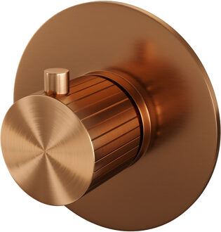 Brauer Stripe losse inbouwthermostaat met in- en afbouwdelen koper geborsteld PVD