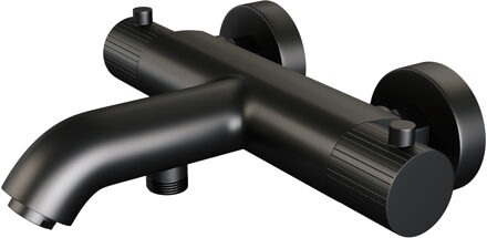 Brauer Stripe opbouw baddouche thermostaatkraan mat zwart