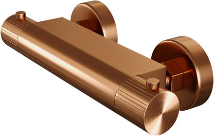 Brauer Stripe opbouw douche thermostaatkraan koper geborsteld PVD