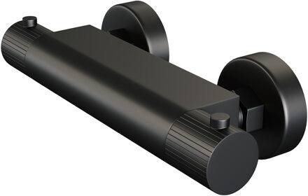 Brauer Stripe opbouw douche thermostaatkraan mat zwart
