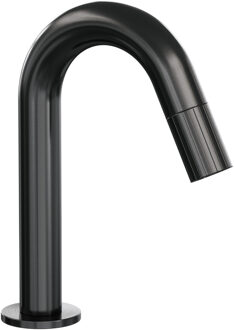 Brauer Stripe opbouw fonteinkraan met gebogen uitloop gunmetal geborsteld PVD