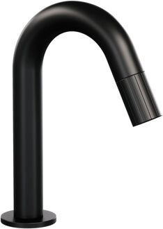 Brauer Stripe opbouw fonteinkraan met gebogen uitloop mat zwart