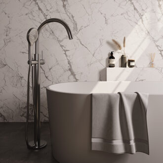 Brauer Stripe Vrijstaande Badmengkraan - SET 02 - 3-standen handdouche - doucheslang - RVS-kleurig geborsteld PVD 5-NG-338