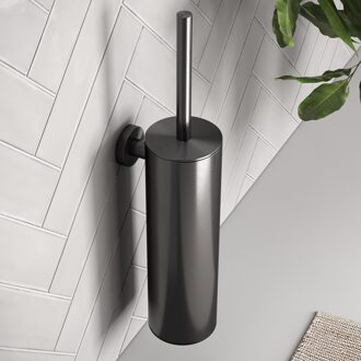 Brauer Toiletborstelset Brauer Gunmetal Wandmontage met PVD coating Geborsteld Gunmetal Brauer