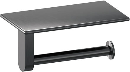 Brauer toiletrolhouder - 18cm - Gunmetal geborsteld 5-GM-223 Gunmetal geborsteld (antraciet)