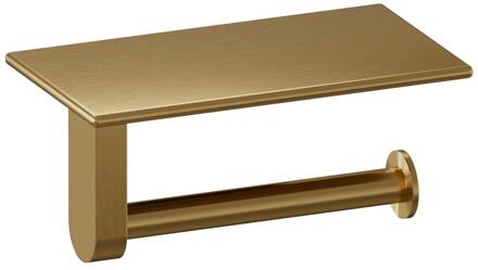 Brauer Toiletrolhouder Met Planchet - Goud Geborsteld Pvd