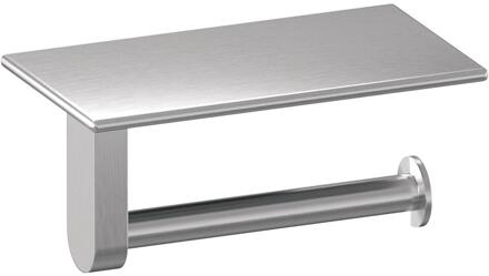 Brauer Toiletrolhouder Met Planchet - Rvs Geborsteld Pvd