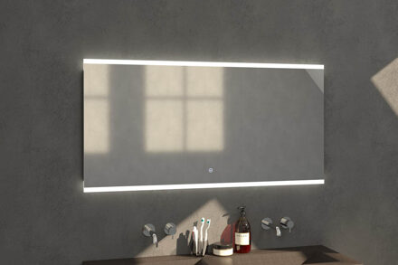 Brauer Twinlight spiegel 140x70 met LED verlichting Aluminium Geborsteld