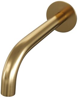 Brauer Uitloop Brauer Gebogen Incl Rozet 65 mm PVD-Coating Geborsteld Gold Brauer