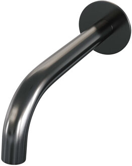 Brauer Uitloop Brauer Gebogen Incl Rozet 65 mm PVD-Coating Geborsteld Gunmetal Brauer