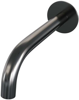 Brauer Uitloop Brauer Gebogen Incl Rozet 65mm PVD-Coating Geborsteld Gunmetal