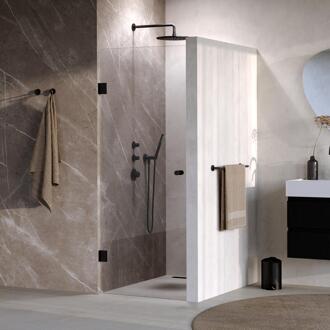 Brauer Void - Carving Nisdeur - Helder Glas - 60 x 200 cm - Omkeerbaar - incl. Glascoating - Mat Zwart