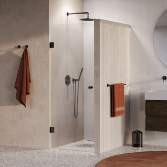 Brauer Void Carving nisdeur helder glas 80x200 omkeerbaar incl. glascoating PVD gunmetal geborsteld