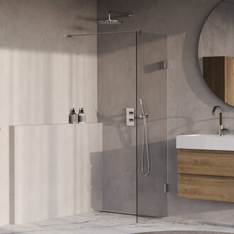 Brauer Void inloopdouche helder glas 50x200 incl. glascoating chroom