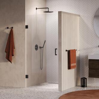 Brauer Void - Nisdeur - Helder Glas - 100 x 200 cm - Omkeerbaar - incl. Glascoating - PVD Gunmetal Geborsteld