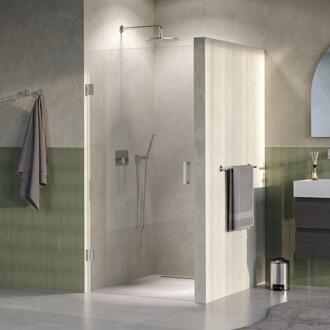 Brauer Void - Nisdeur - Helder Glas - 100 x 200 cm - Omkeerbaar - incl. Glascoating - PVD RVS-Kleurig Geborsteld