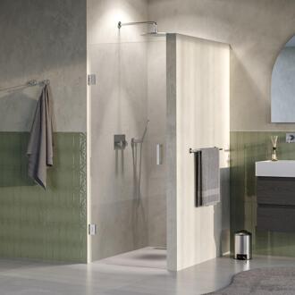 Brauer Void - Nisdeur - Helder Glas - 80 x 200 cm - Omkeerbaar - incl. Glascoating - PVD RVS-Kleurig Geborsteld