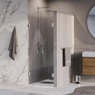 Brauer Void - Pendeldeuren - Helder Glas - 70 x 200 cm - incl. Glascoating - Chroom