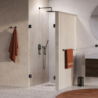 Brauer Void - Pendeldeuren - Helder Glas - 80 x 200 cm - incl. Glascoating - PVD Gunmetal Geborsteld