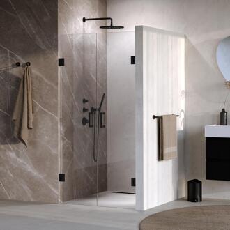 Brauer Void - Pendeldeuren - Helder Glas - 90 x 200 cm - incl. Glascoating - Mat Zwart