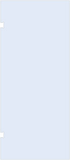 Brauer Wand 100 helder glas enkelzijdige uitsparingen