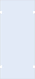 Brauer Wand 100 helder glas tweezijdige uitsparingen