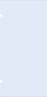 Brauer Wand 110 helder glas enkelzijdige uitsparingen