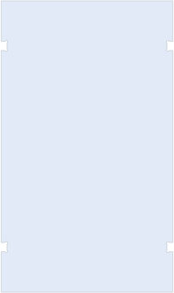 Brauer Wand 130 helder glas tweezijdige uitsparingen