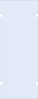 Brauer Wand 90 helder glas tweezijdige uitsparingen