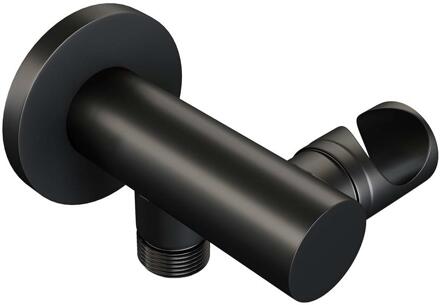 Brauer Wandhouder - met Geïntegreerde Wateruitlaat - Mat Zwart