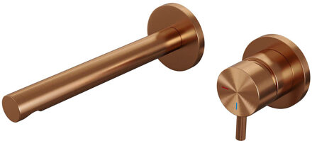 Brauer Wastafelkraan Inbouw Brauer Copper Edition S5 Coldstart Mengkraan Rond Geborsteld Koper PVD 1 Greeps