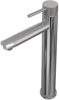 Brauer Wastafelmengkraan Brauer Chrome Carving Coldstart Opbouw Hoog Ronde Hendel Chroom PVD Brauer