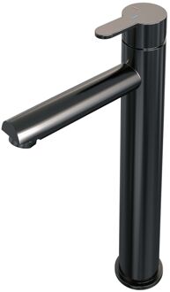 Brauer Wastafelmengkraan Brauer Gunmetal Edition Coldstart Opbouw Hoog Korte Platte Hendel Geborsteld Gunmetal PVD Brauer