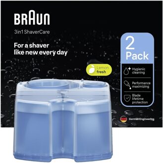 Braun 3-in-1 ShaverCare Reiniger 2 Pack Scheerapparaat Blauw