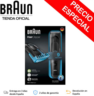 Braun HC5010, HC5030, HC5050, Rechargeable Beard Trimmer, SafetyLock, Precision Cut, Up to 50 Minutes Use, 8 Settings