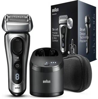 Braun Series 8 8457cc Wet&Dry Scheerapparaat Met scheerblad Trimmer Zwart, Zilver