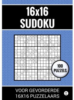 Brave New Books 16x16 Sudoku - 100 Puzzels Voor Gevorderde 16x16 Puzzelaars - Nr. 38 - Sudoku Puzzelboeken