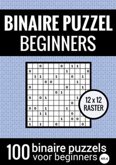 Brave New Books Binaire Puzzel Makkelijk Voor Beginners - Puzzelboek Met 100 Binairo's - Nr.4 - Puzzelboeken & Meer