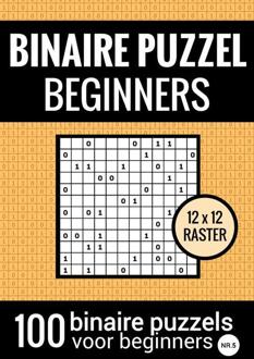 Brave New Books Binaire Puzzel Makkelijk Voor Beginners - Puzzelboek Met 100 Binairo's - Nr.5 - Puzzelboeken & Meer