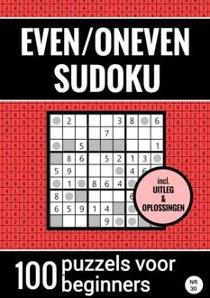 Brave New Books Even/Oneven Sudoku - Nr. 30 - 100 Puzzels Voor Beginners - Sudoku Puzzelboeken
