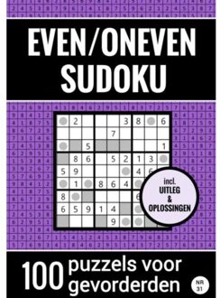 Brave New Books Even/Oneven Sudoku - Nr. 31 - 100 Puzzels Voor Gevorderden - Sudoku Puzzelboeken