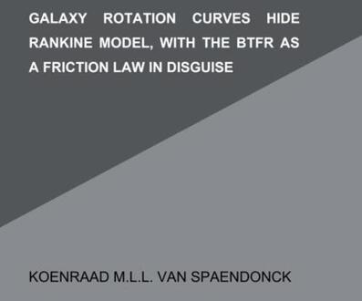 Brave New Books Galaxy rotation curves hide Rankine model, with the BTFR as a friction law in disguise