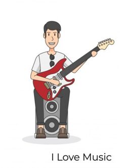 Brave New Books Gitaarakkoorden- Gitaartabs Notenschrift- Bladmuziek (A4) Man Guitar- Allets Comfort - (ISBN:9789464057072)