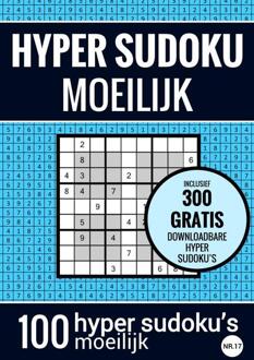 Brave New Books Hyper Sudoku - Sudoku Moeilijk - Nr. 17 - Puzzelboek Met 100 Moeilijke Puzzels Voor - Sudoku Puzzelboeken