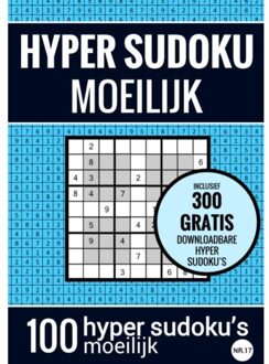 Brave New Books Hyper Sudoku - Sudoku Moeilijk - Nr. 17 - Puzzelboek Met 100 Moeilijke Puzzels Voor - Sudoku Puzzelboeken