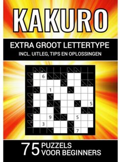 Brave New Books Kakuro - Extra Groot Lettertype - 75 Puzzels Voor Beginners - Puzzelboeken & Meer