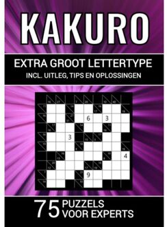 Brave New Books Kakuro - Extra Groot Lettertype - 75 Puzzels Voor Experts - Puzzelboeken & Meer